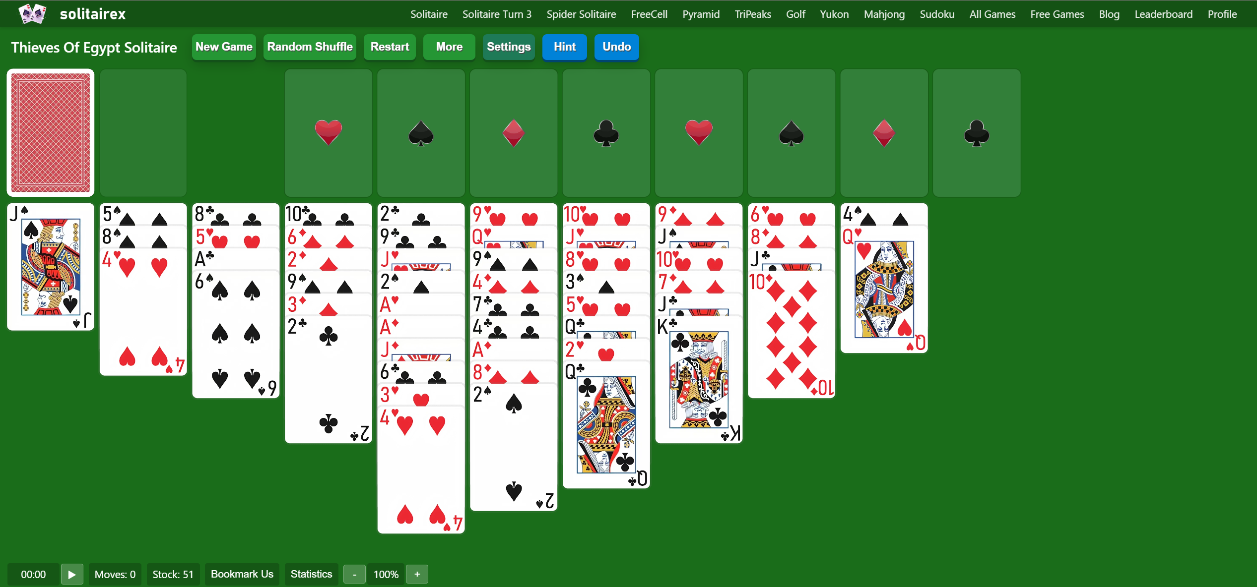 Thieves Of Egypt Solitaire